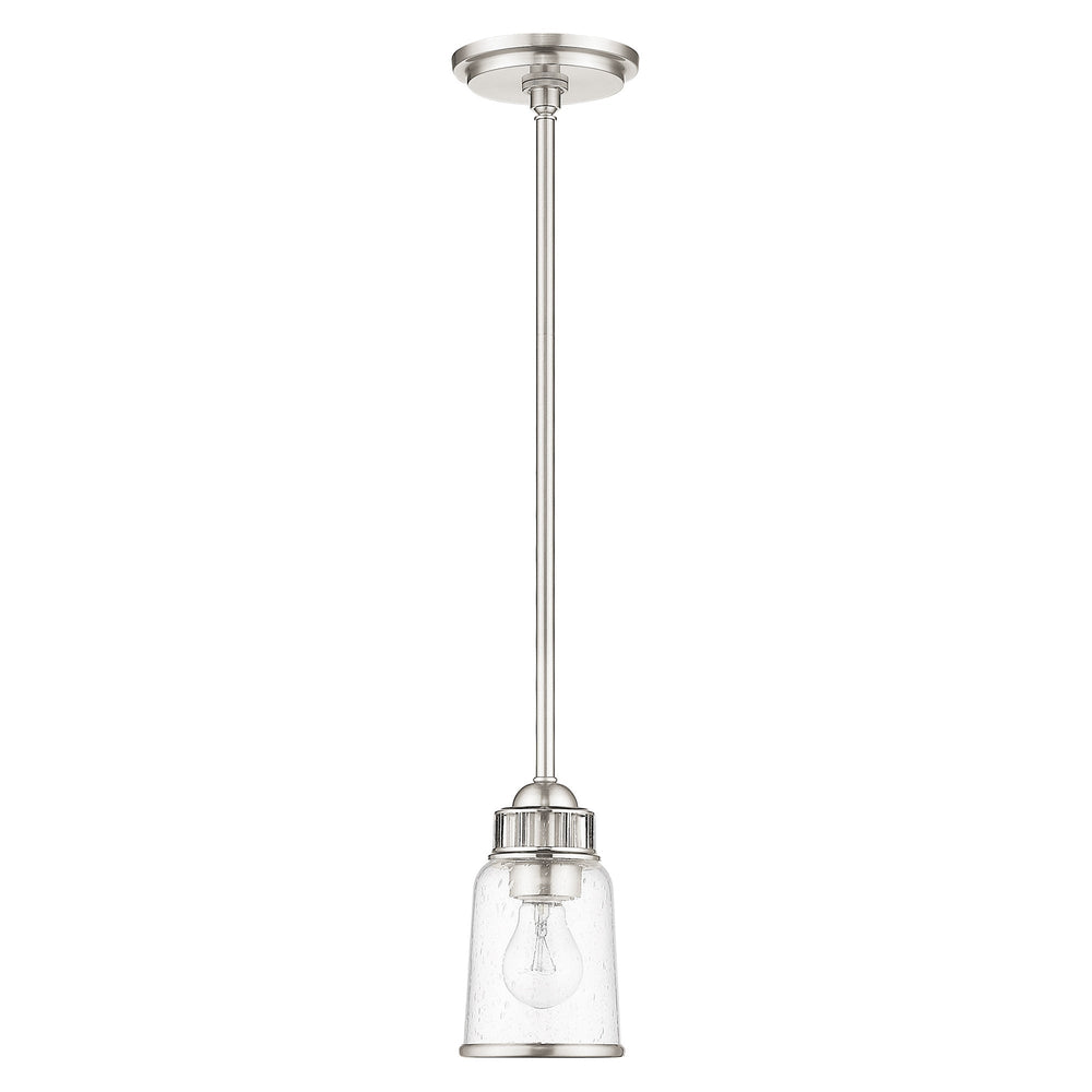 ##Antique Hardware## 1 Light Brushed Nickel Single Pendant