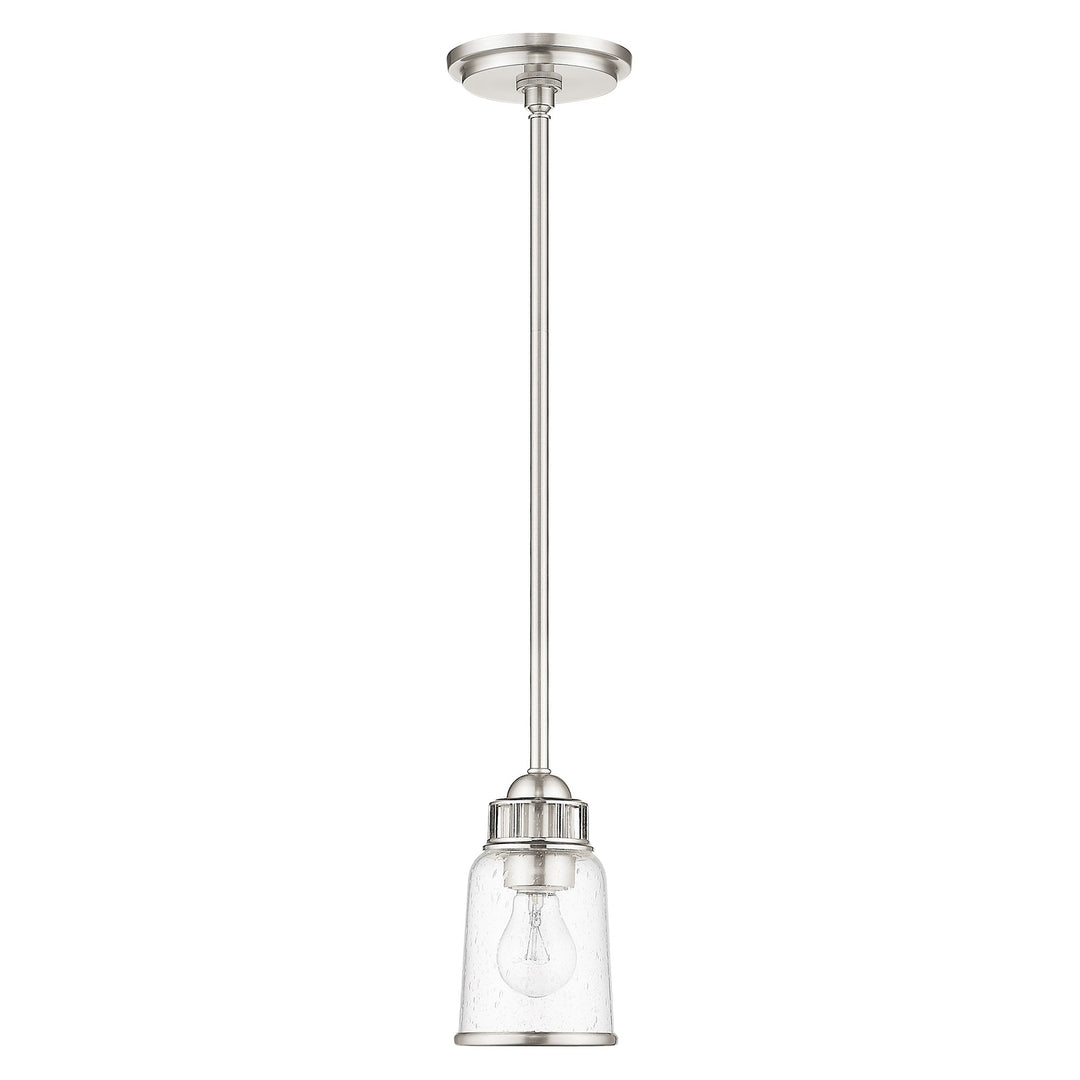##Antique Hardware## 1 Light Brushed Nickel Single Pendant