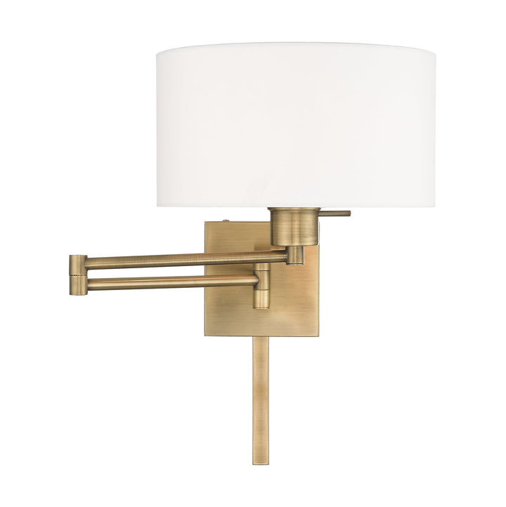 ##Antique Hardware## 1 Light Antique Brass Swing Arm Wall Lamp