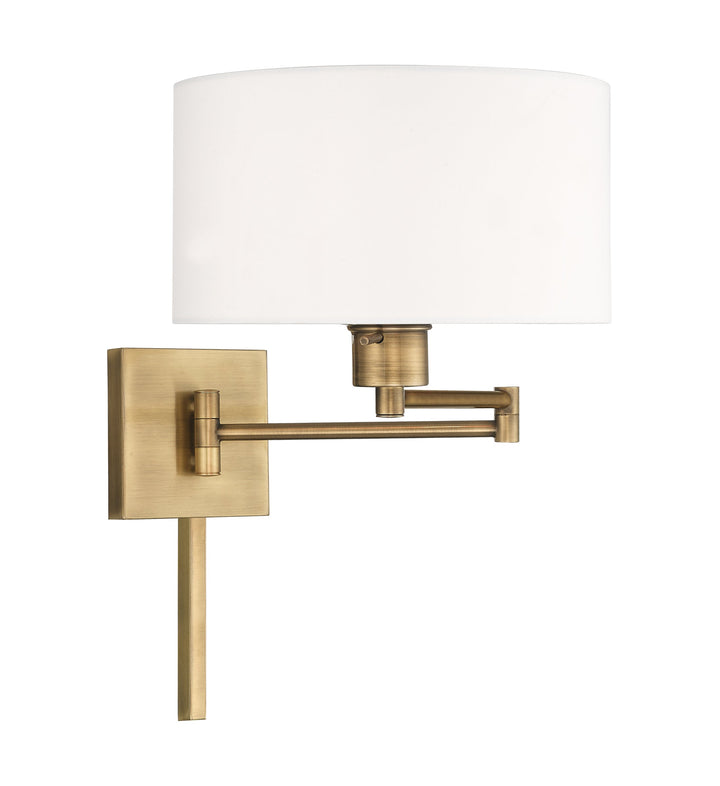 ##Antique Hardware## 1 Light Antique Brass Swing Arm Wall Lamp