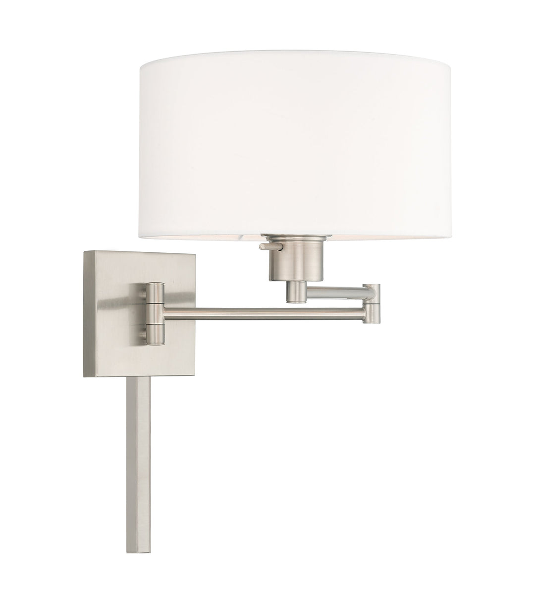 ##Antique Hardware## 1 Light Brushed Nickel Swing Arm Wall Lamp