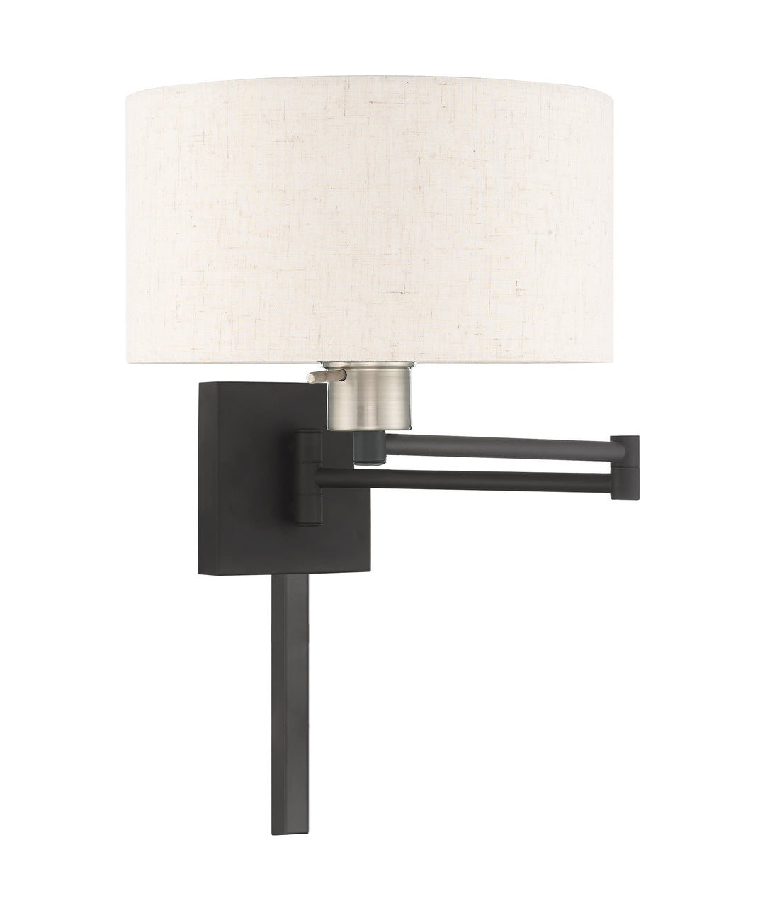 ##Antique Hardware## 1 Light Black Swing Arm Wall Lamp