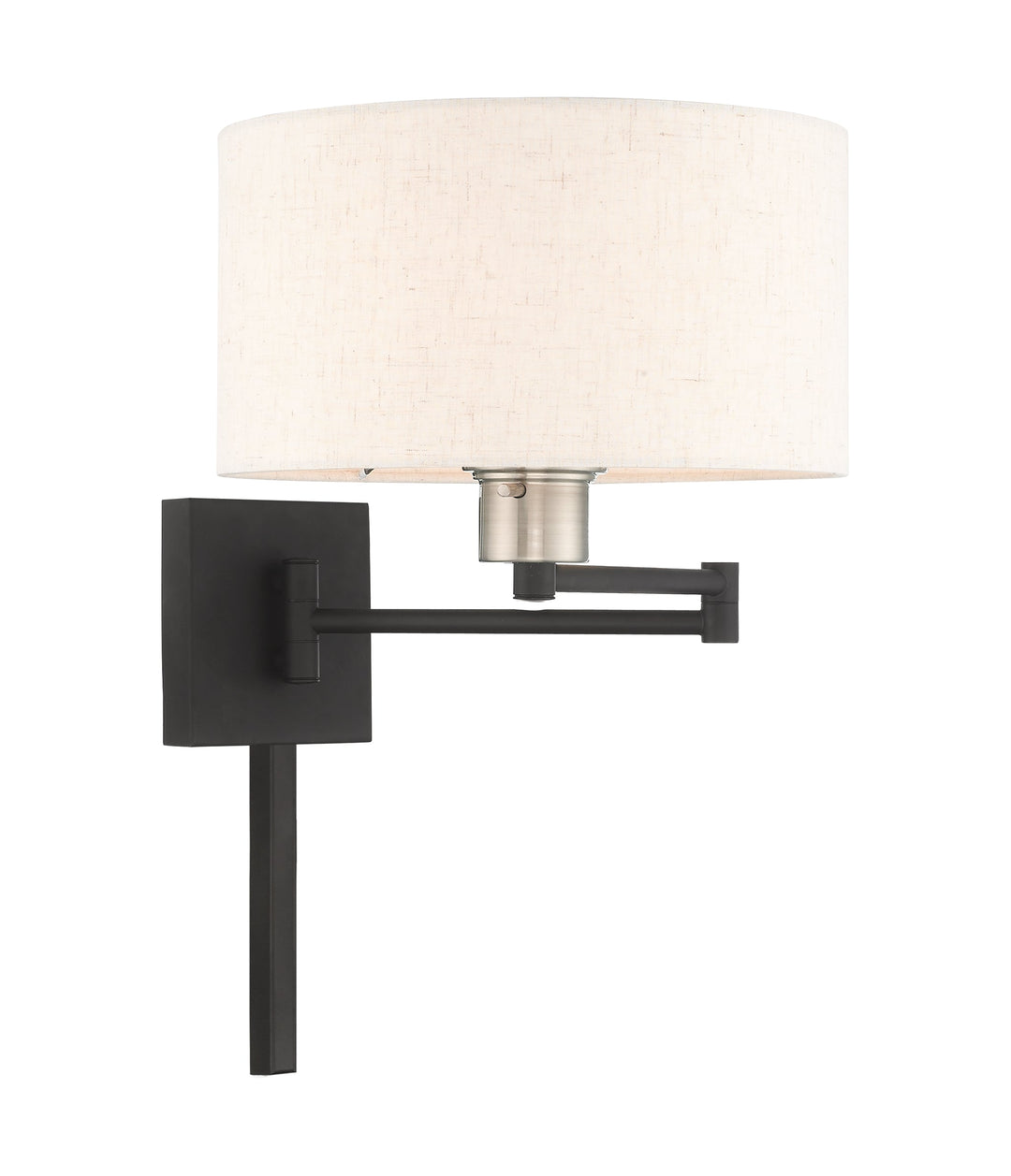 ##Antique Hardware## 1 Light Black Swing Arm Wall Lamp