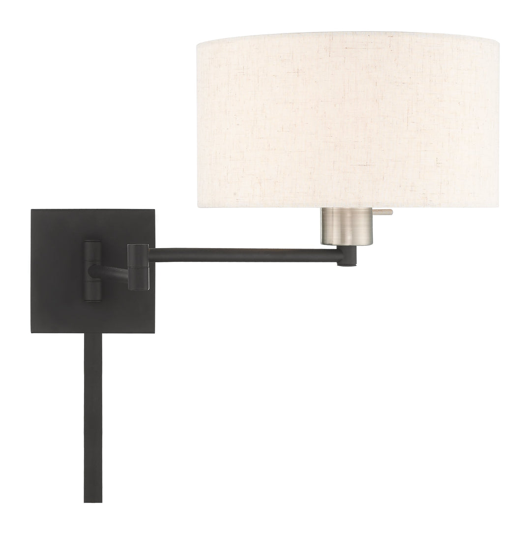 ##Antique Hardware## 1 Light Black Swing Arm Wall Lamp