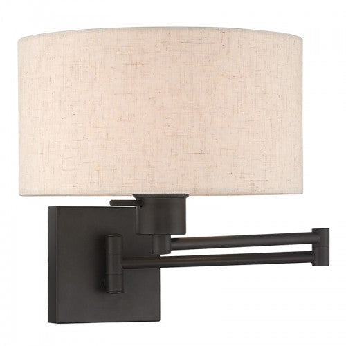 ##Antique Hardware## 1 Light Bronze Swing Arm Wall Lamp