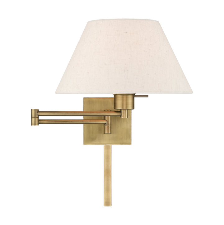 ##Antique Hardware## 1 Light Antique Brass Swing Arm Wall Lamp