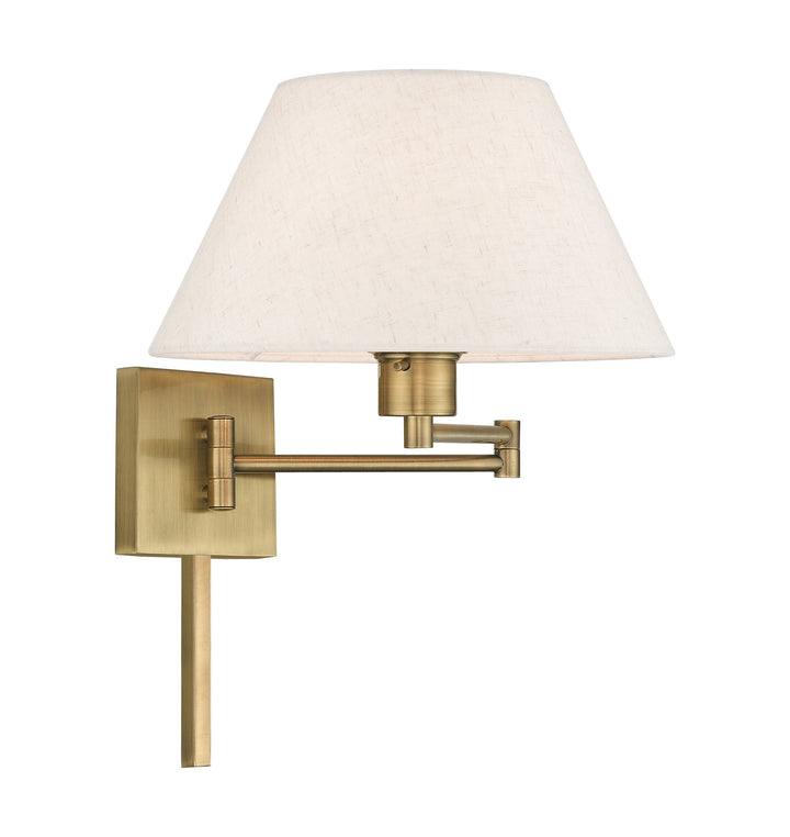 ##Antique Hardware## 1 Light Antique Brass Swing Arm Wall Lamp