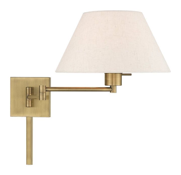##Antique Hardware## 1 Light Antique Brass Swing Arm Wall Lamp