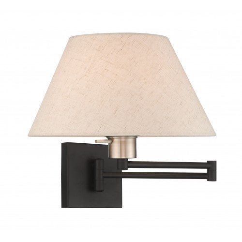 ##Antique Hardware## 1 Light Black Swing Arm Wall Lamp
