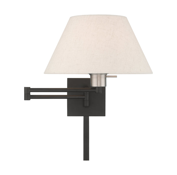 ##Antique Hardware## 1 Light Black Swing Arm Wall Lamp