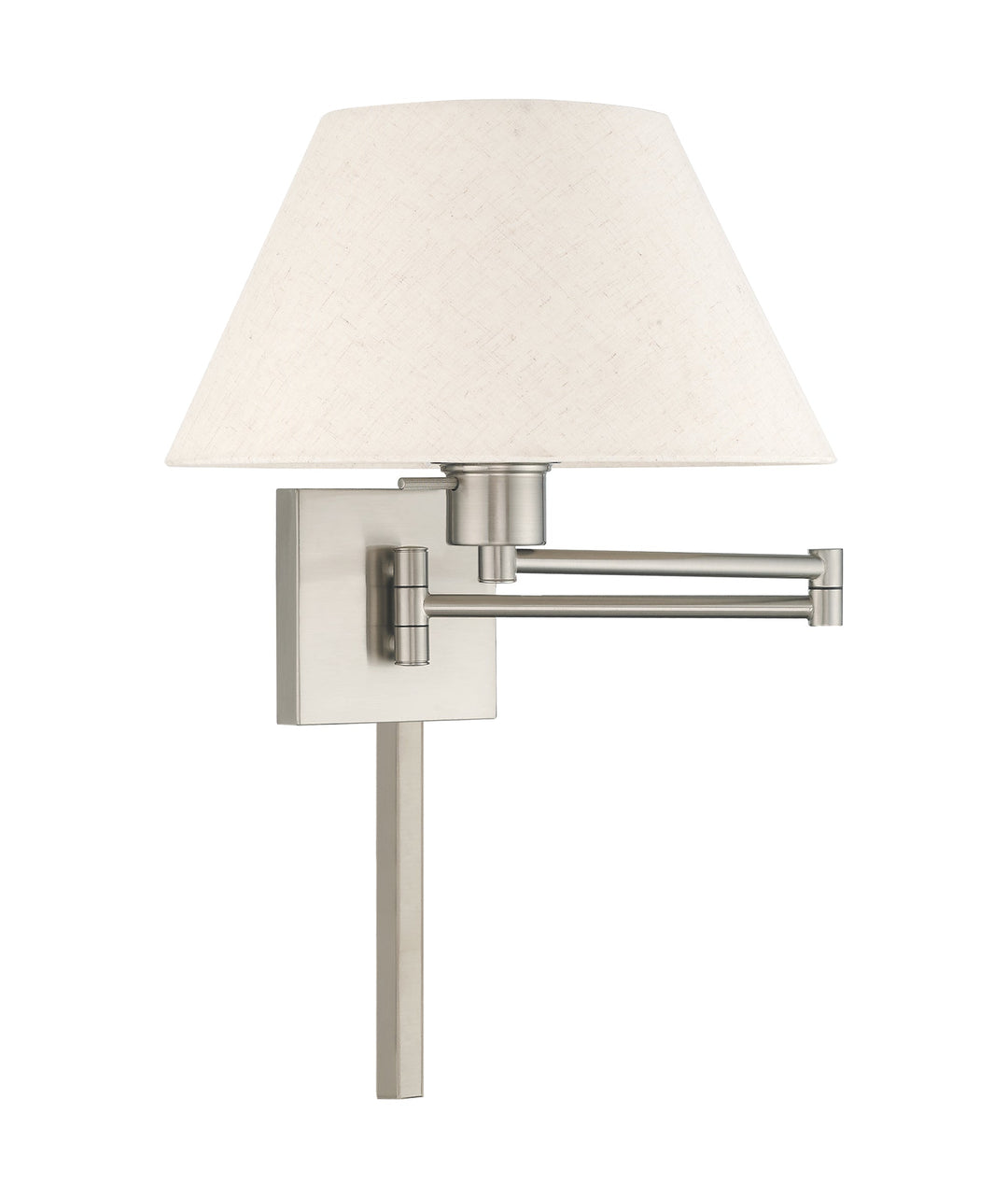 ##Antique Hardware## 1 Light Brushed Nickel Swing Arm Wall Lamp