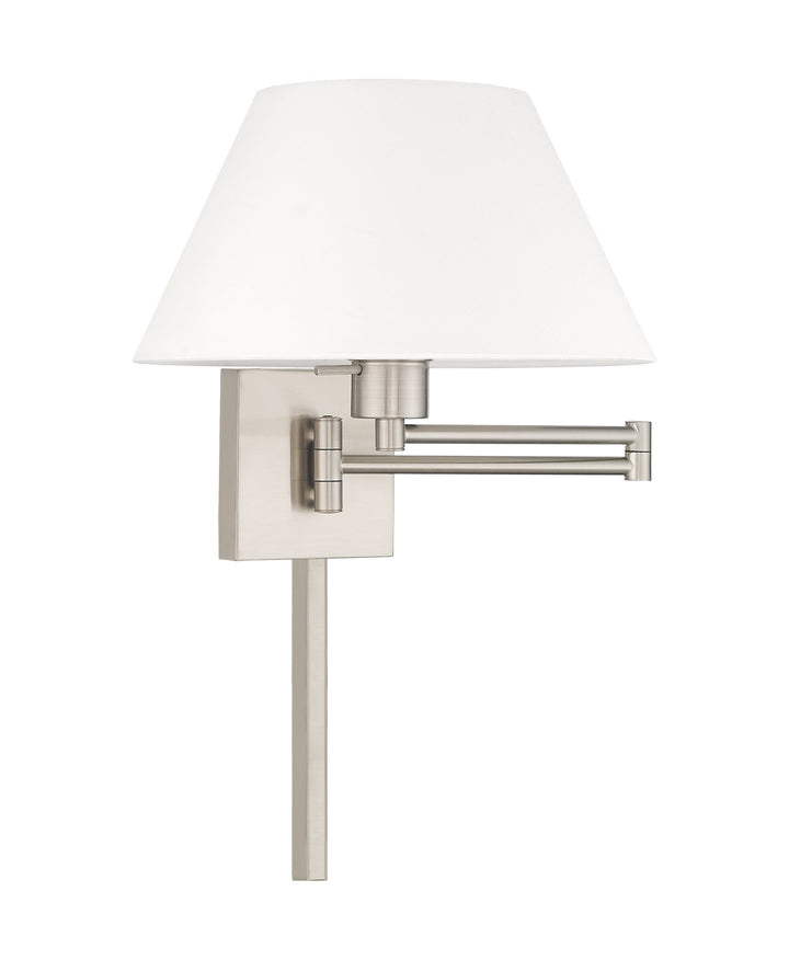 ##Antique Hardware## 1 Light Brushed Nickel Swing Arm Wall Lamp