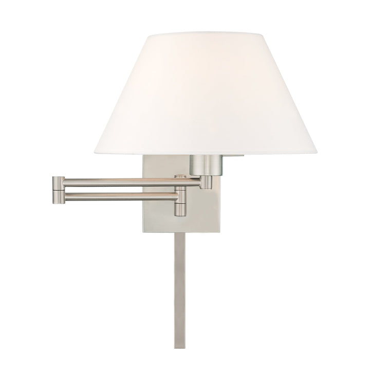 ##Antique Hardware## 1 Light Brushed Nickel Swing Arm Wall Lamp