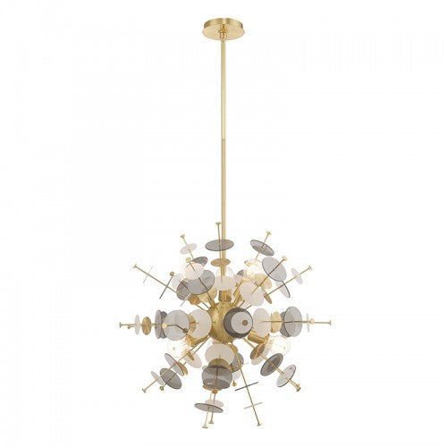 ##Antique Hardware## 6 Light Satin Brass Pendant Chandelier