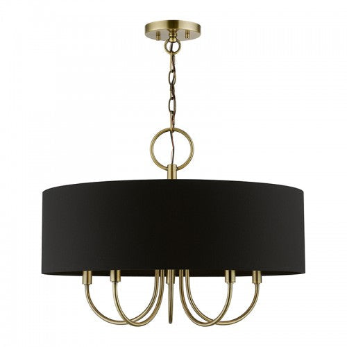 ##Antique Hardware## 5 Light Antique Brass Pendant Chandelier