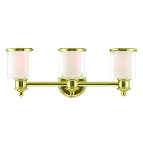##Antique Hardware## 3 Light Polished Brass Bath Vanity
