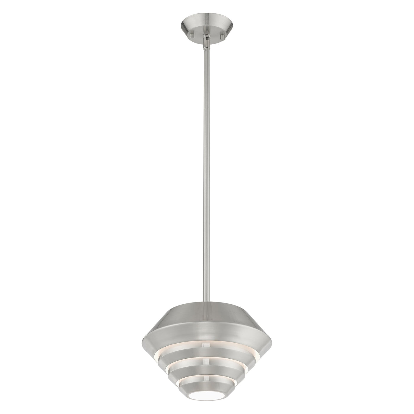 Antique Hardware 1 Light Brushed Nickel Single Pendant Pendant