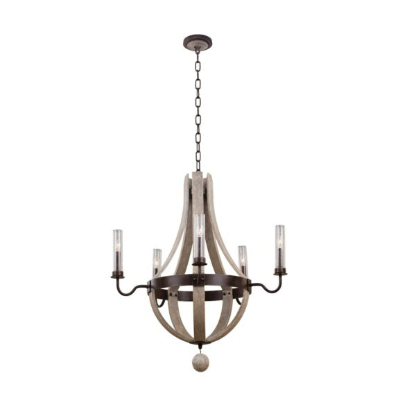 ##Antique Hardware## Harper 5 Light Outdoor Chandelier