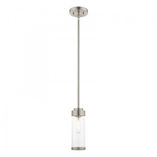 Antique Hardware 1 Light Brushed Nickel Single Pendant Pendant