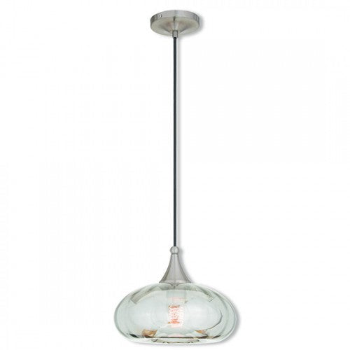 ##Antique Hardware## 1 Light Brushed Nickel Single Pendant