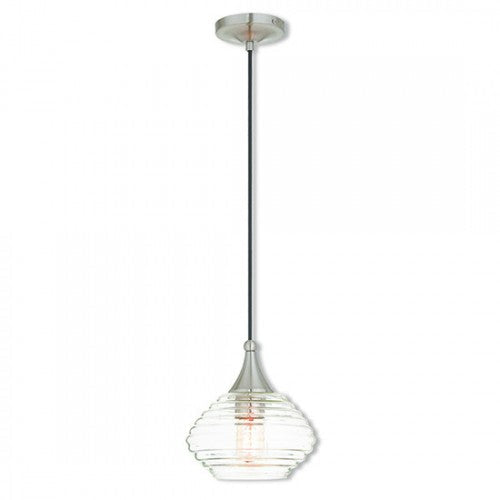 ##Antique Hardware## 1 Light Brushed Nickel Single Pendant