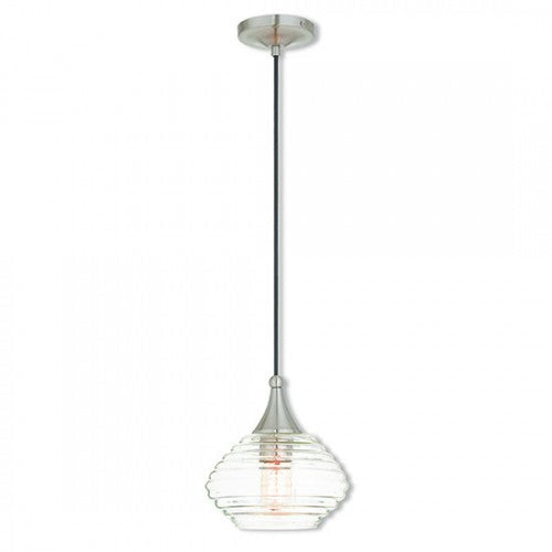 Antique Hardware 1 Light Brushed Nickel Single Pendant Pendant