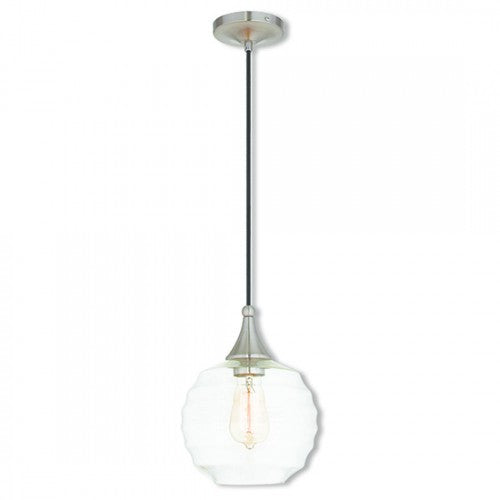 ##Antique Hardware## 1 Light Brushed Nickel Single Pendant