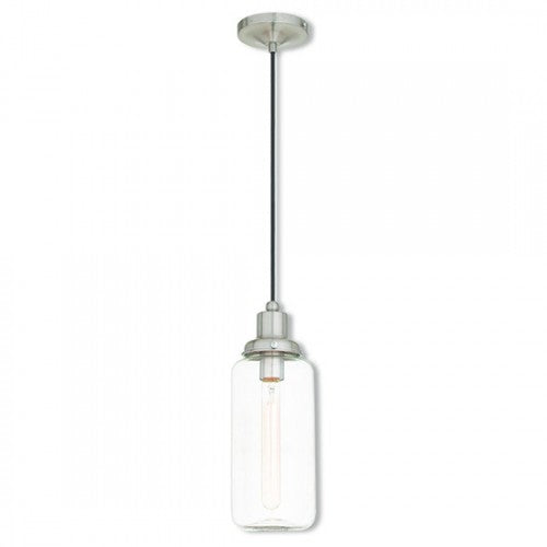 ##Antique Hardware## 1 Light Brushed Nickel Single Pendant