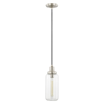 Antique Hardware 1 Light Brushed Nickel Single Pendant Pendant