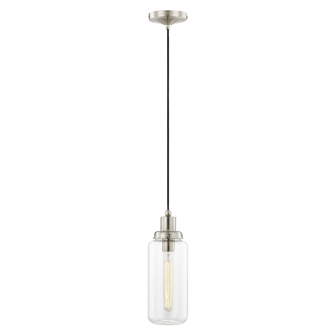 ##Antique Hardware## 1 Light Brushed Nickel Single Pendant