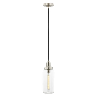 Antique Hardware 1 Light Brushed Nickel Single Pendant Pendant