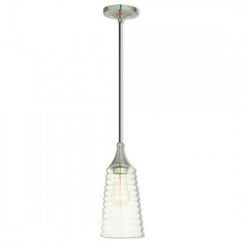 Antique Hardware 1 Light Brushed Nickel Single Pendant Pendant