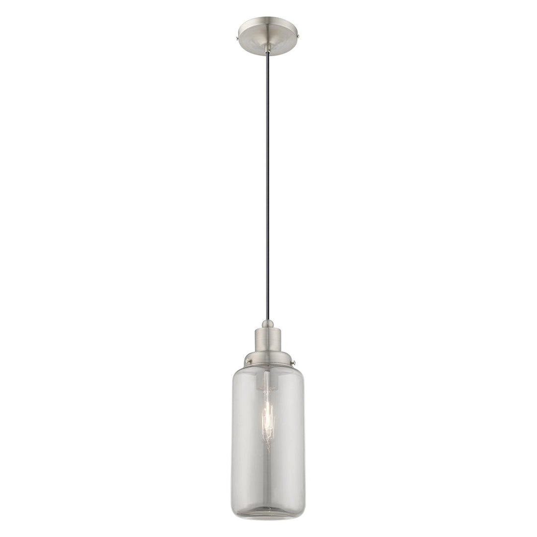 Antique Hardware 1 Light Brushed Nickel Single Pendant Pendant