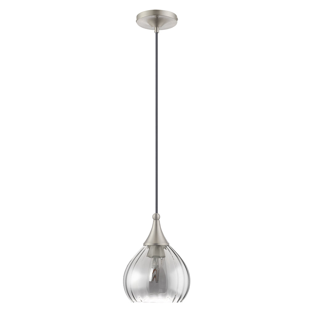 ##Antique Hardware## 1 Light Brushed Nickel Single Pendant