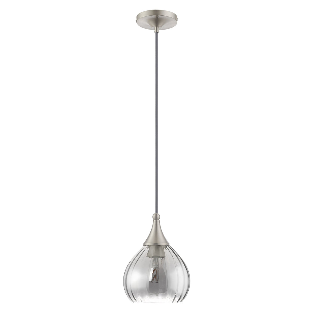 ##Antique Hardware## 1 Light Brushed Nickel Single Pendant