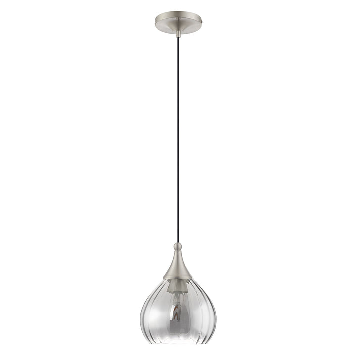 ##Antique Hardware## 1 Light Brushed Nickel Single Pendant