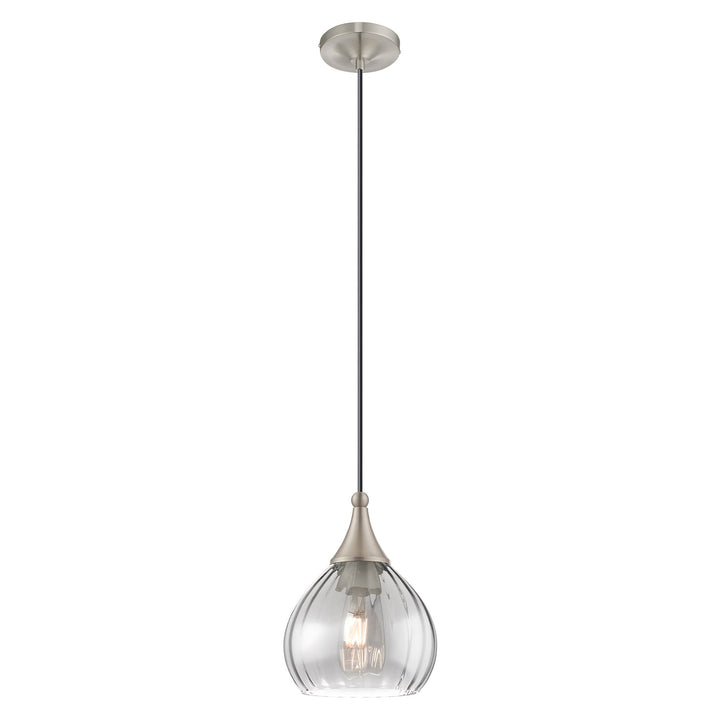 ##Antique Hardware## 1 Light Brushed Nickel Single Pendant