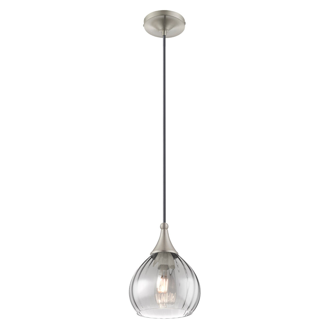 ##Antique Hardware## 1 Light Brushed Nickel Single Pendant