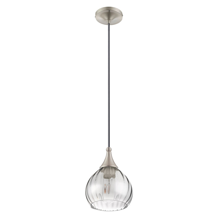##Antique Hardware## 1 Light Brushed Nickel Single Pendant