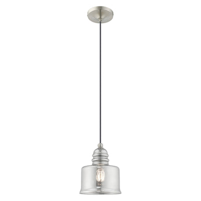 Antique Hardware 1 Light Brushed Nickel Single Pendant Pendant