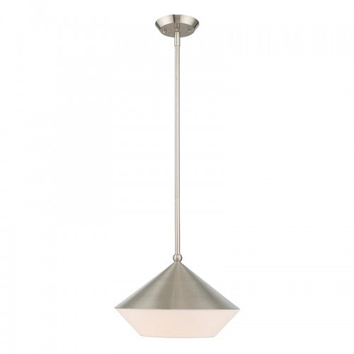 ##Antique Hardware## 1 Light Brushed Nickel Single Pendant