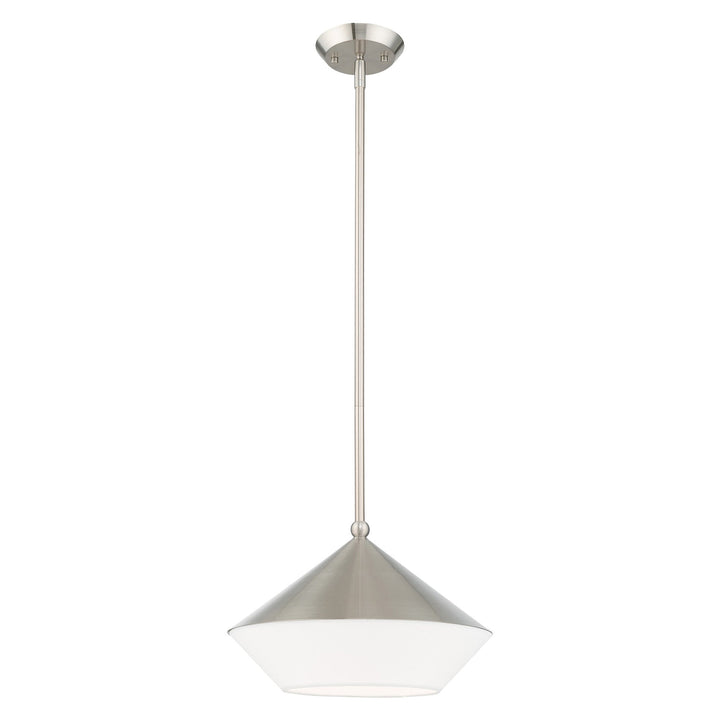 ##Antique Hardware## 1 Light Brushed Nickel Single Pendant