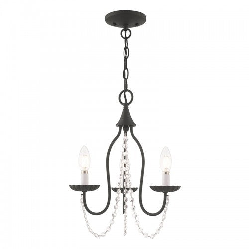 ##Antique Hardware## 3 Light Black Chandelier