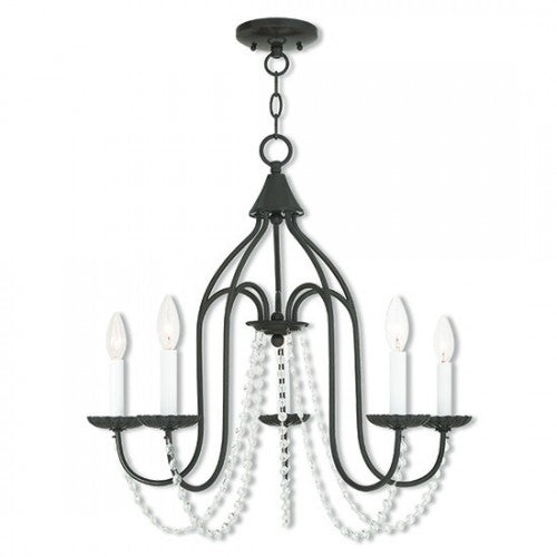 ##Antique Hardware## 5 Light English Bronze Chandelier