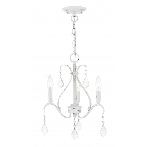 Antique Hardware 3 Light Antique White Chandelier Chandelier