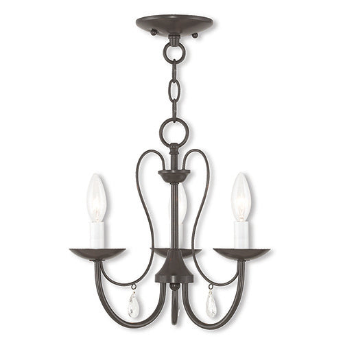 ##Antique Hardware## 3 Light English Bronze Chandelier