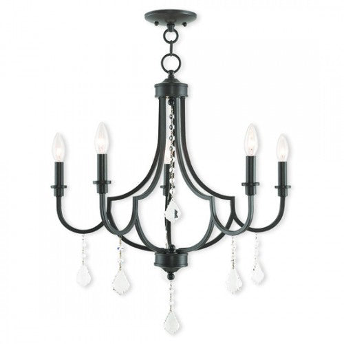 ##Antique Hardware## 5 Light English Bronze Chandelier