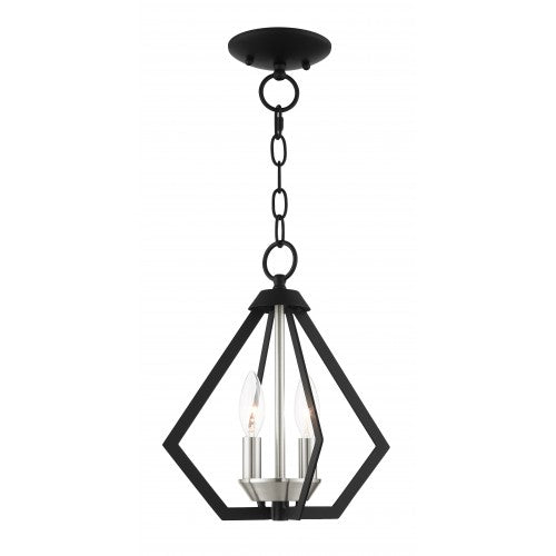 Antique Hardware 2 Light Black Chandelier Pendant