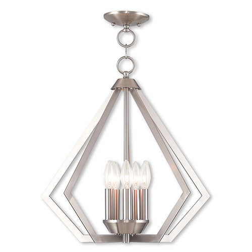 ##Antique Hardware## 5 Light Brushed Nickel Chandelier