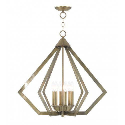 ##Antique Hardware## 6 Light Antique Brass Chandelier